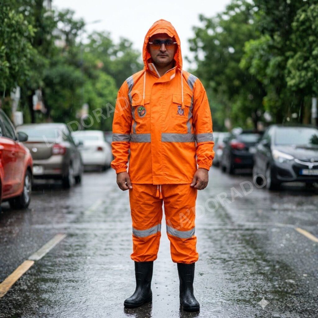 HIGH QUALITY RAIN SUIT WITH REFLECTOR