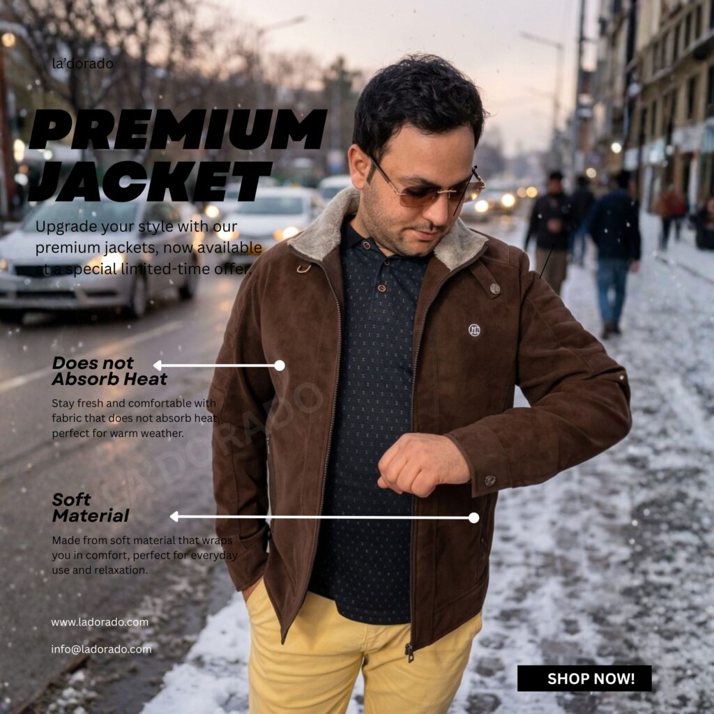 TWILL JACKET SOFT FABRIC AND VELBOYA FUR